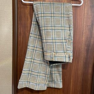 LEE Green and Yellow Plaid Bellbottoms